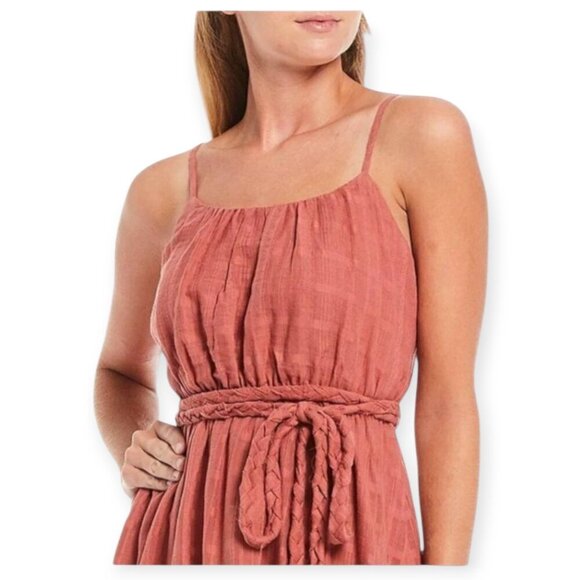 Shabby Chic Rhubarb Flounce‑Hem Dress M Cottagecore Boho Romantic NWT - Picture 3 of 12